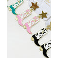 Western Boots and Star Earrings Set