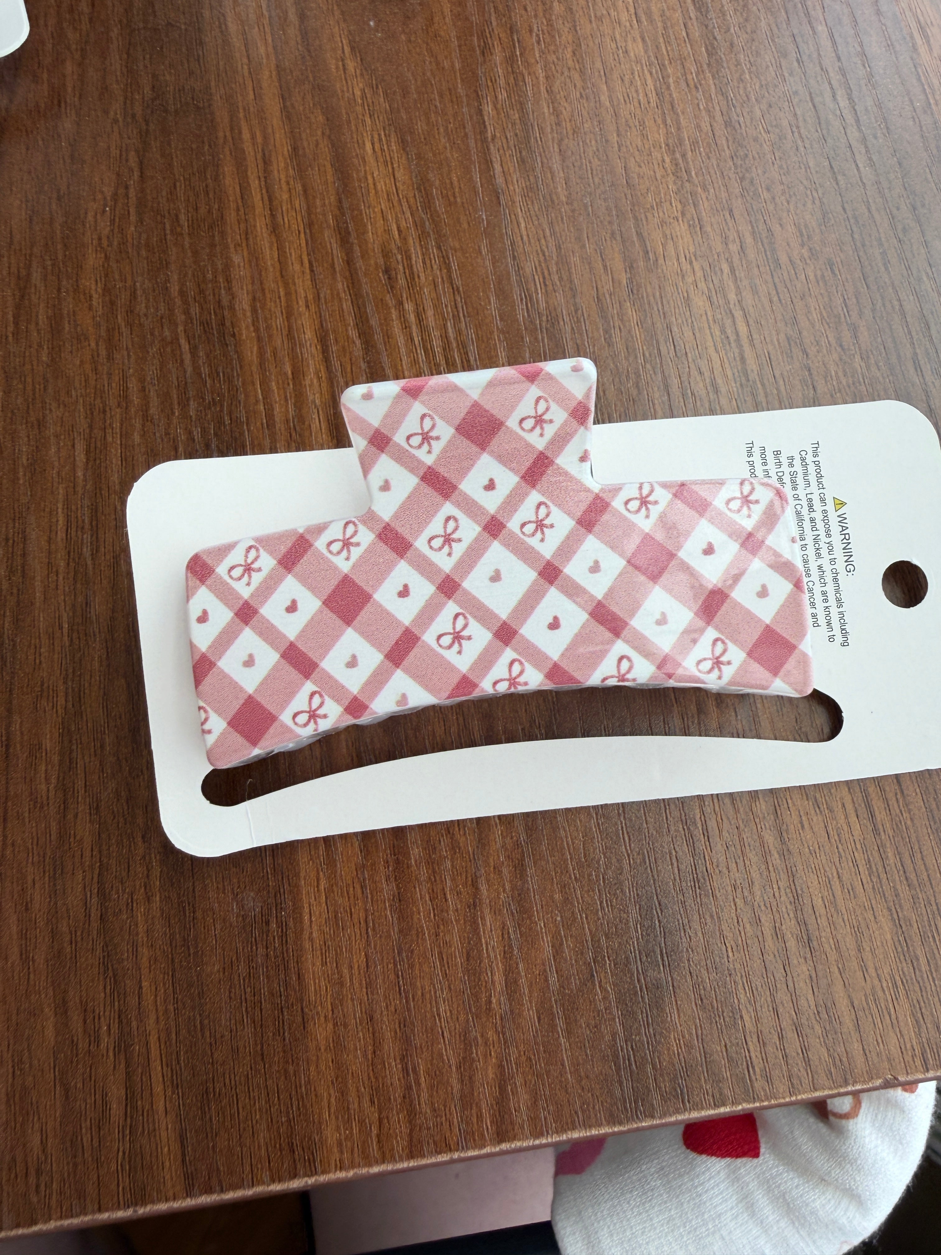 Bow Theme Printed Hair Claw Clips