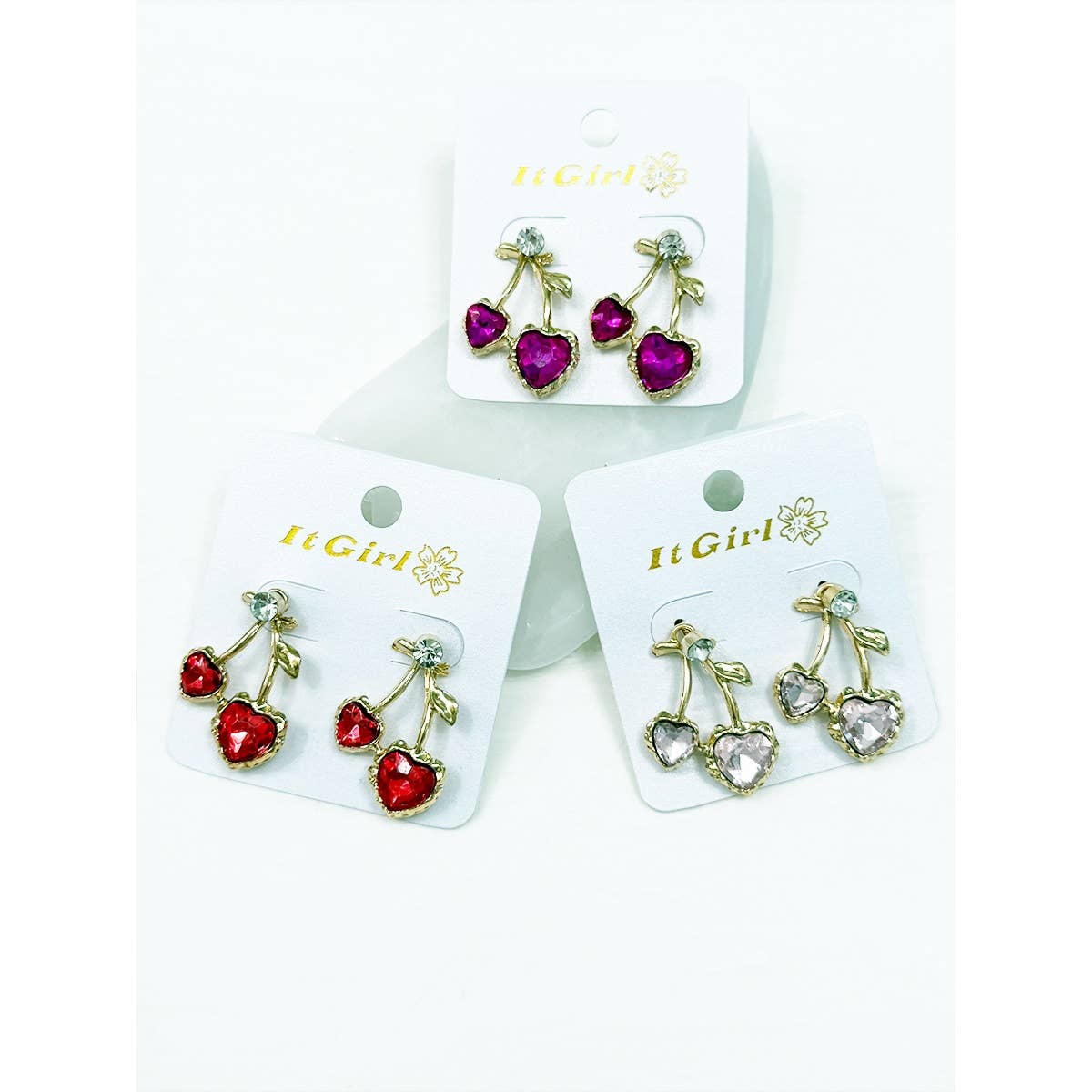 Delicious Cherry Rhinestone Earrings