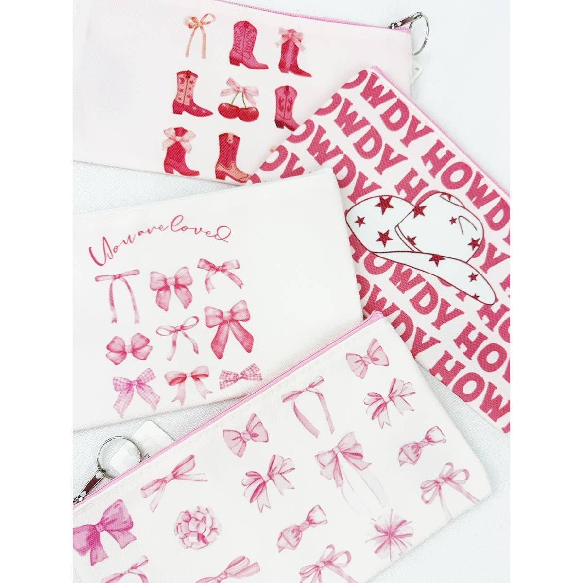 Cow Girl Theme Coin Purse with Key Ring