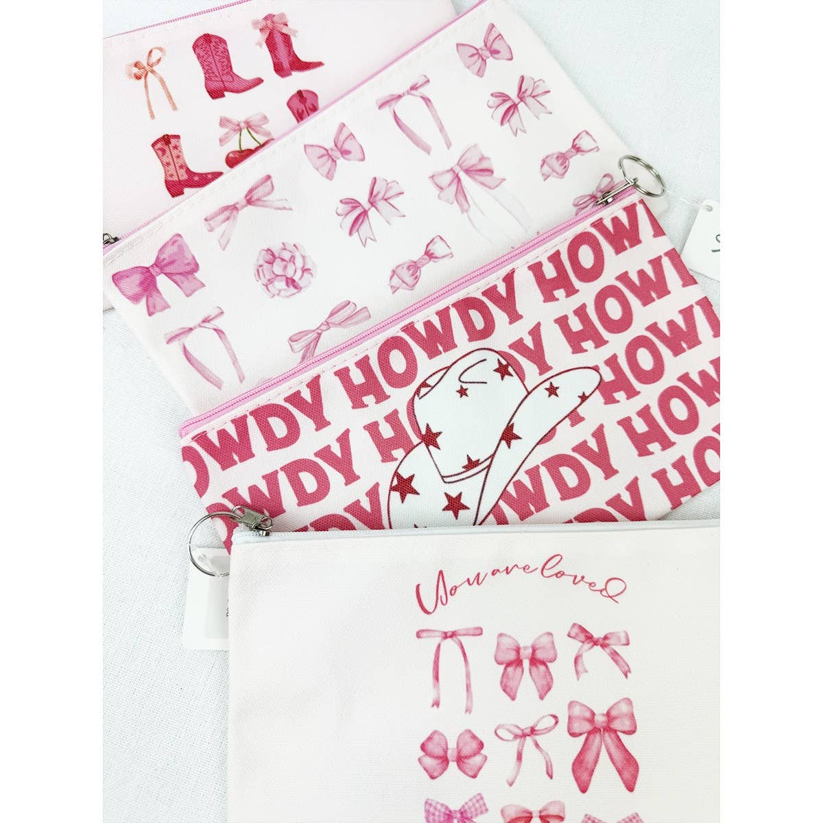 Cow Girl Theme Coin Purse with Key Ring