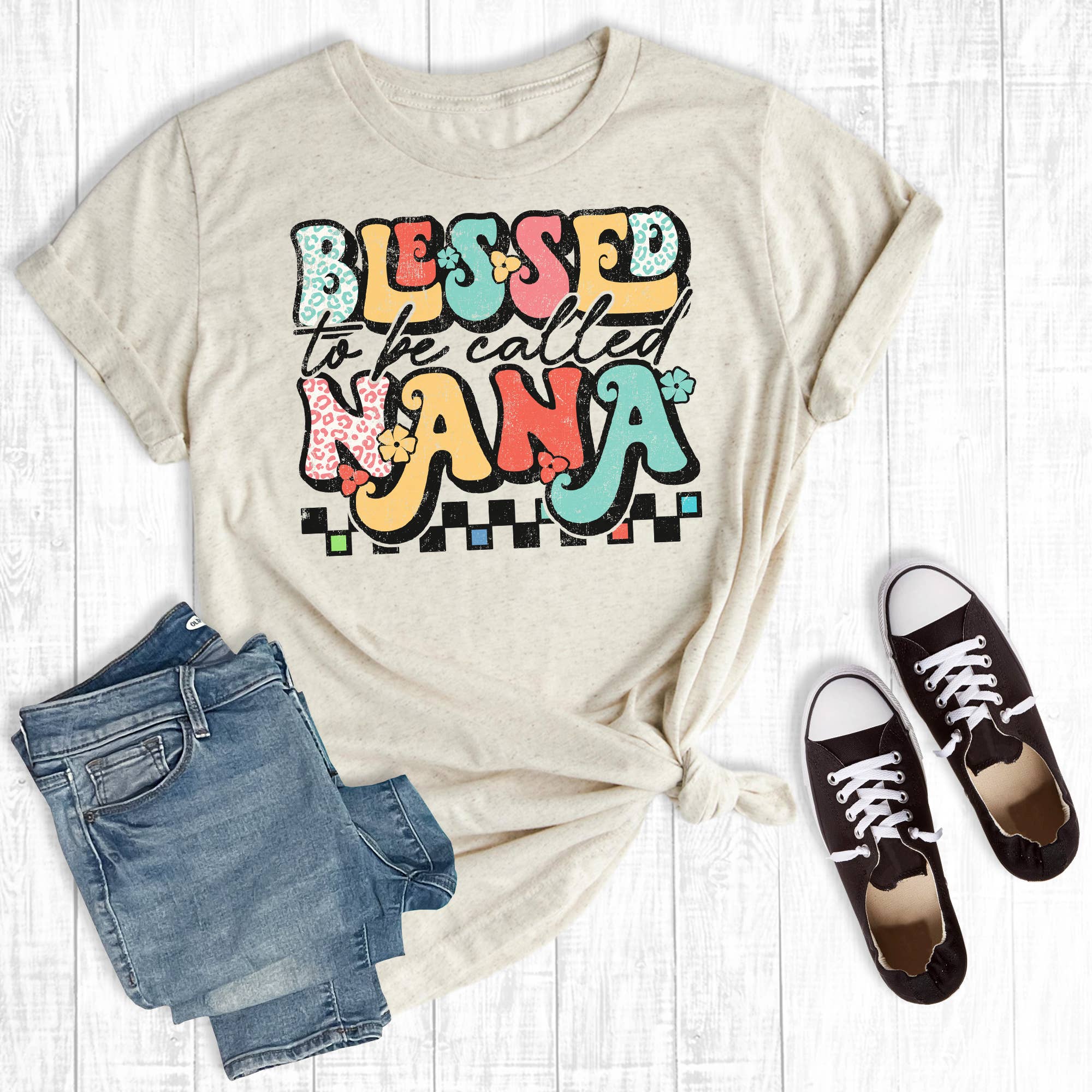 Retro Blessed To Be Called Nana Graphic Tee
