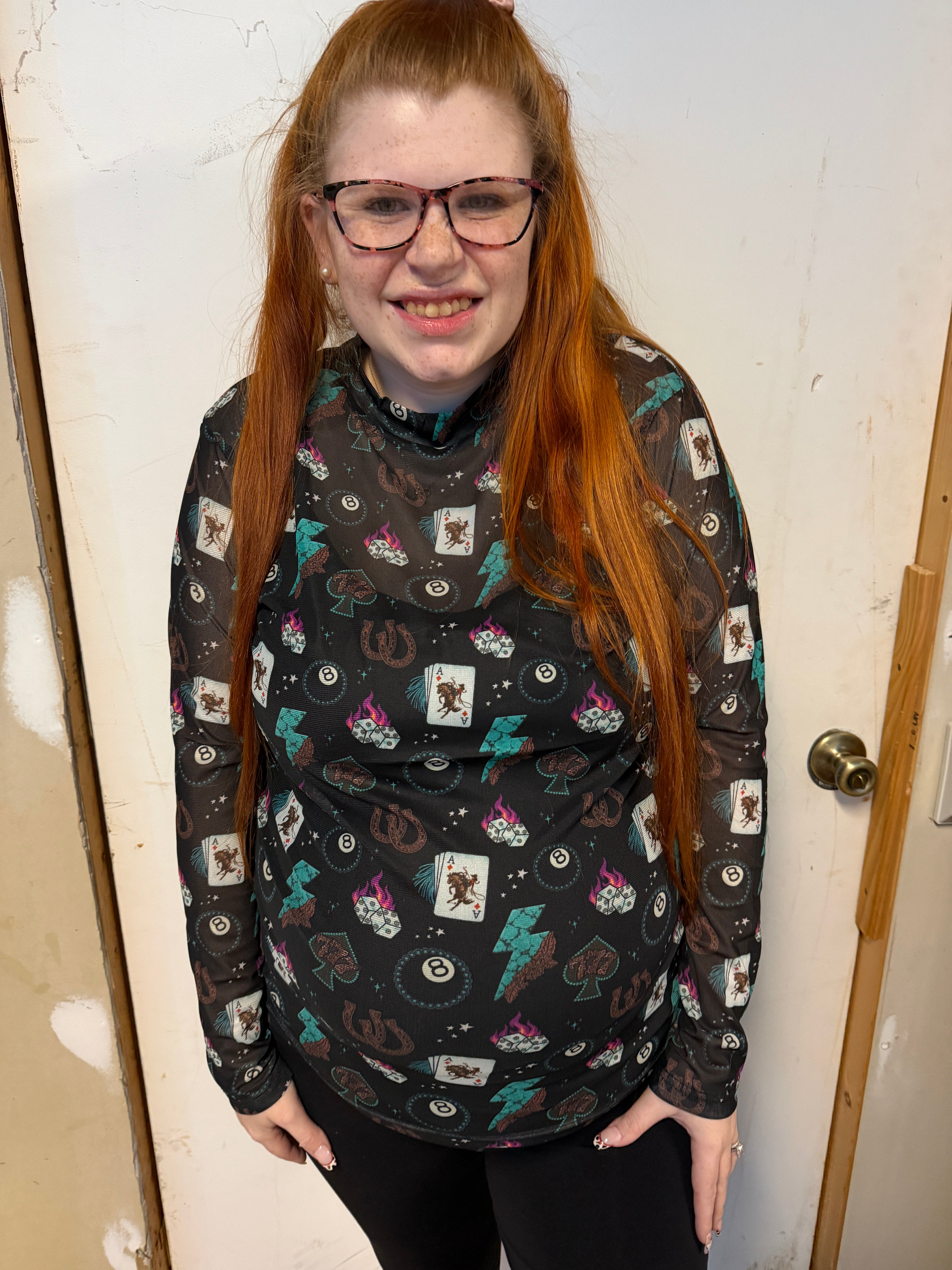 Cowgirl Charm Mesh Top