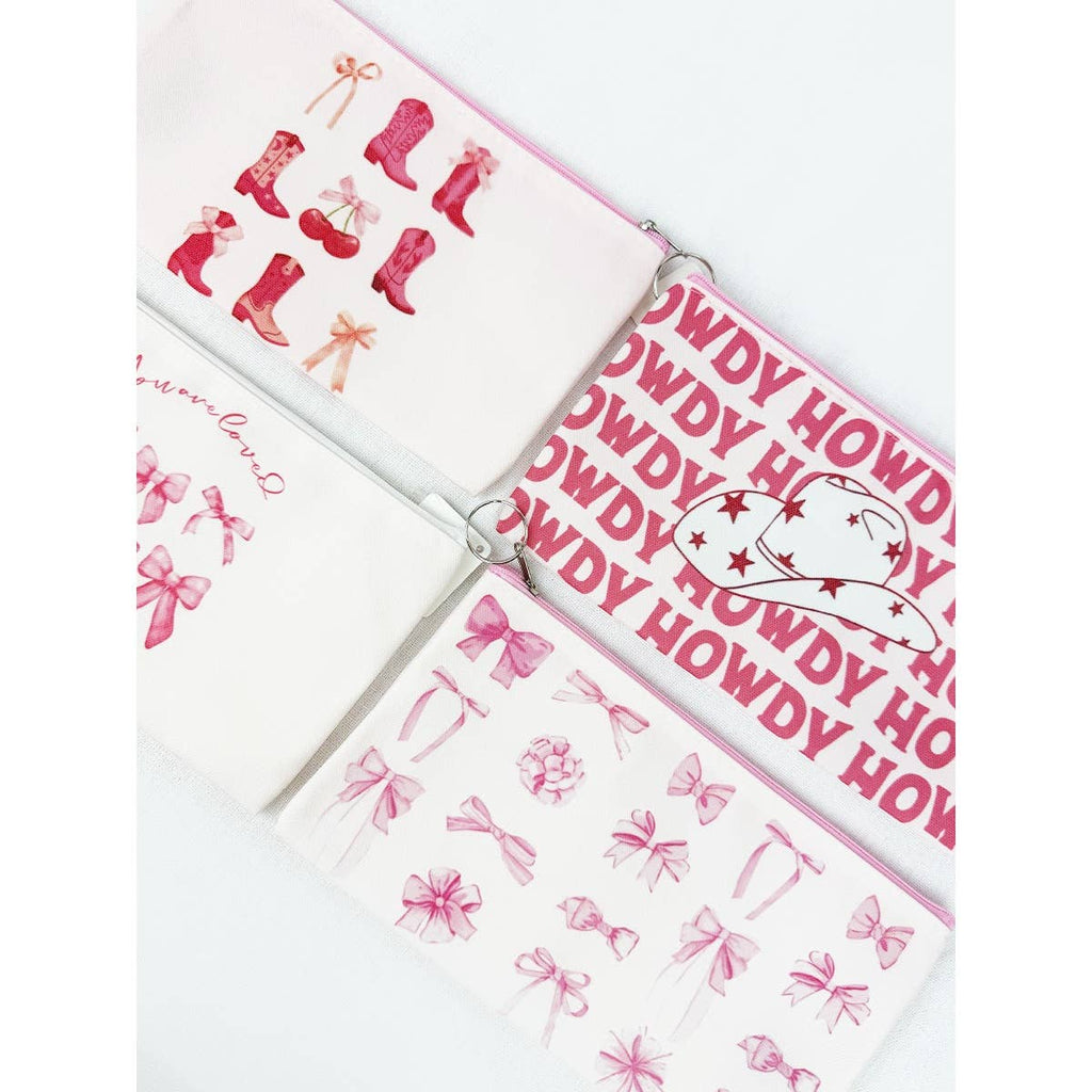 Cow Girl Theme Coin Purse with Key Ring