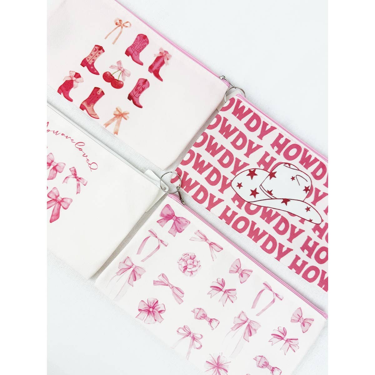 Cow Girl Theme Coin Purse with Key Ring