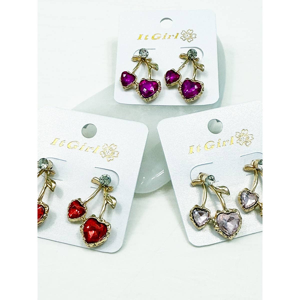 Delicious Cherry Rhinestone Earrings