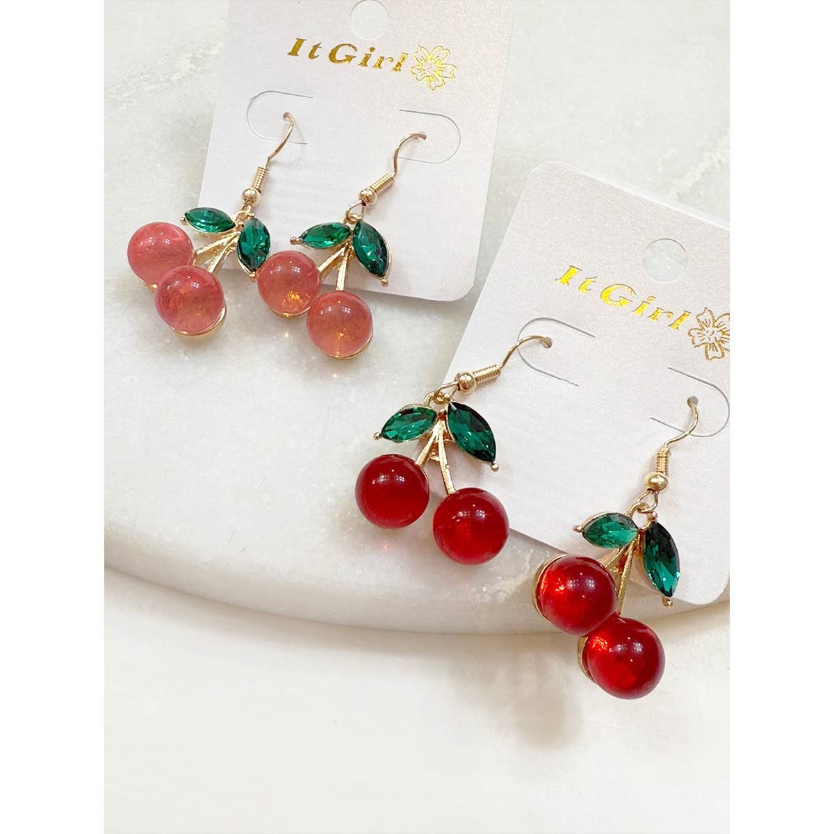 Lovely Cherry Tassel Dangle Drop Earrings